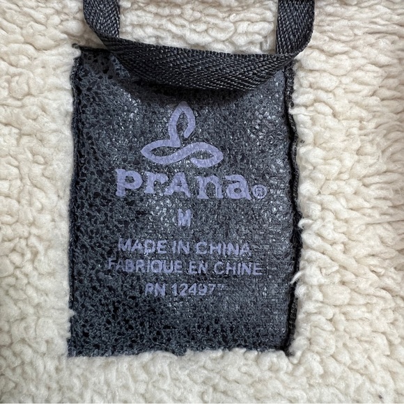 Prana Gray Esme Sherpa Zip Jacket Women Size Medium - Picture 10 of 10